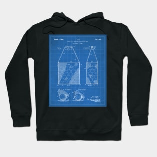 Tennis Hopper Patent - Tennis Player Coach Instructor Art - Blueprint Hoodie